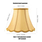 Bell Lamp Shade, Saangseon Scalloped Gold Fabric Lampshade Replacement, Softback, 5'' Top x 10'' Bottom x 8.3'' Slant Height x 8'' Vertical Height, Brass Spider