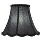 Bell Lamp Shade, Saangseon Scalloped Black Lampshade Replacement, Softback, 5'' Top x 10'' Bottom x 8.3'' Slant Height x 8'' Vertical Height, Brass Spider